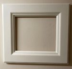 hand painted frame with white slip
