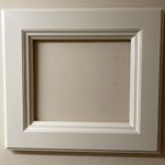 hand painted frame with white slip