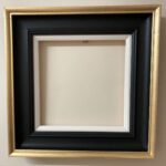 hand painted frame with white slip