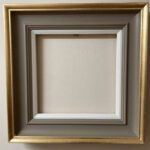 hand painted frame with white slip