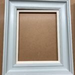 hand painted frame with white slip