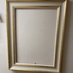 hand painted frame with white slip