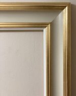 hand painted frame with white slip