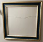 hand painted frame with white slip