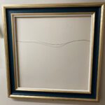 hand painted frame with white slip