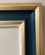 hand painted frame with white slip