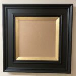 hand painted frame with gold slip