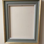 hand painted frame with white slip